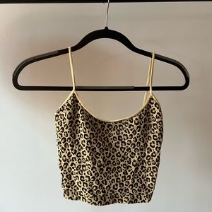 Small cheetah print crop top
